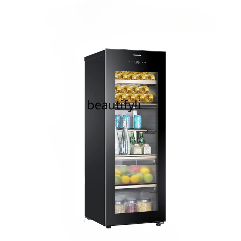 

[New] 192 Liters Double Temperature Household Refrigerated Cabinet Ice Bar Tea Fruit Fresh Cabinet