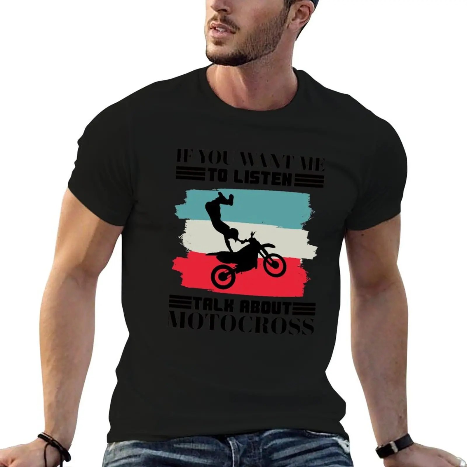 

motocross saying - retro motocross bike T-Shirt man t shirt designer t shirt custom print man graphic t shirt T-Shirt