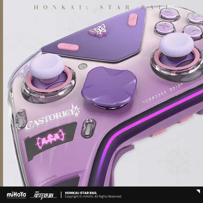 Honkai oficial: juego de manijas de juego Star Rail Castorice, caja de regalos, consola, controlador portátil, Base de carga, bolsa, insignia de Anime T