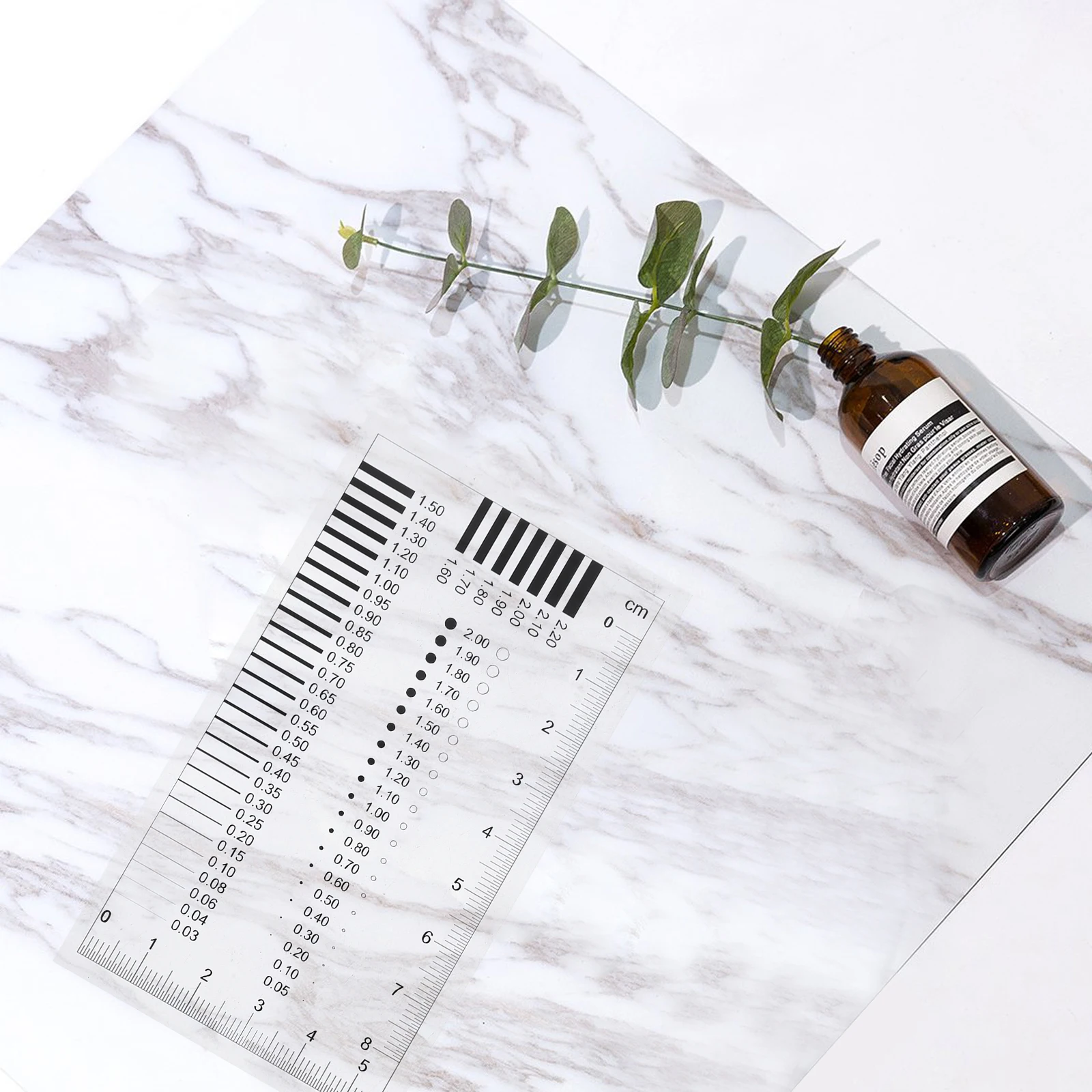 

Gauge Film Ruler for Line Width Crack Scratch Measurement High Precision Badge Defect Chart Transparent Size Estimation Tool