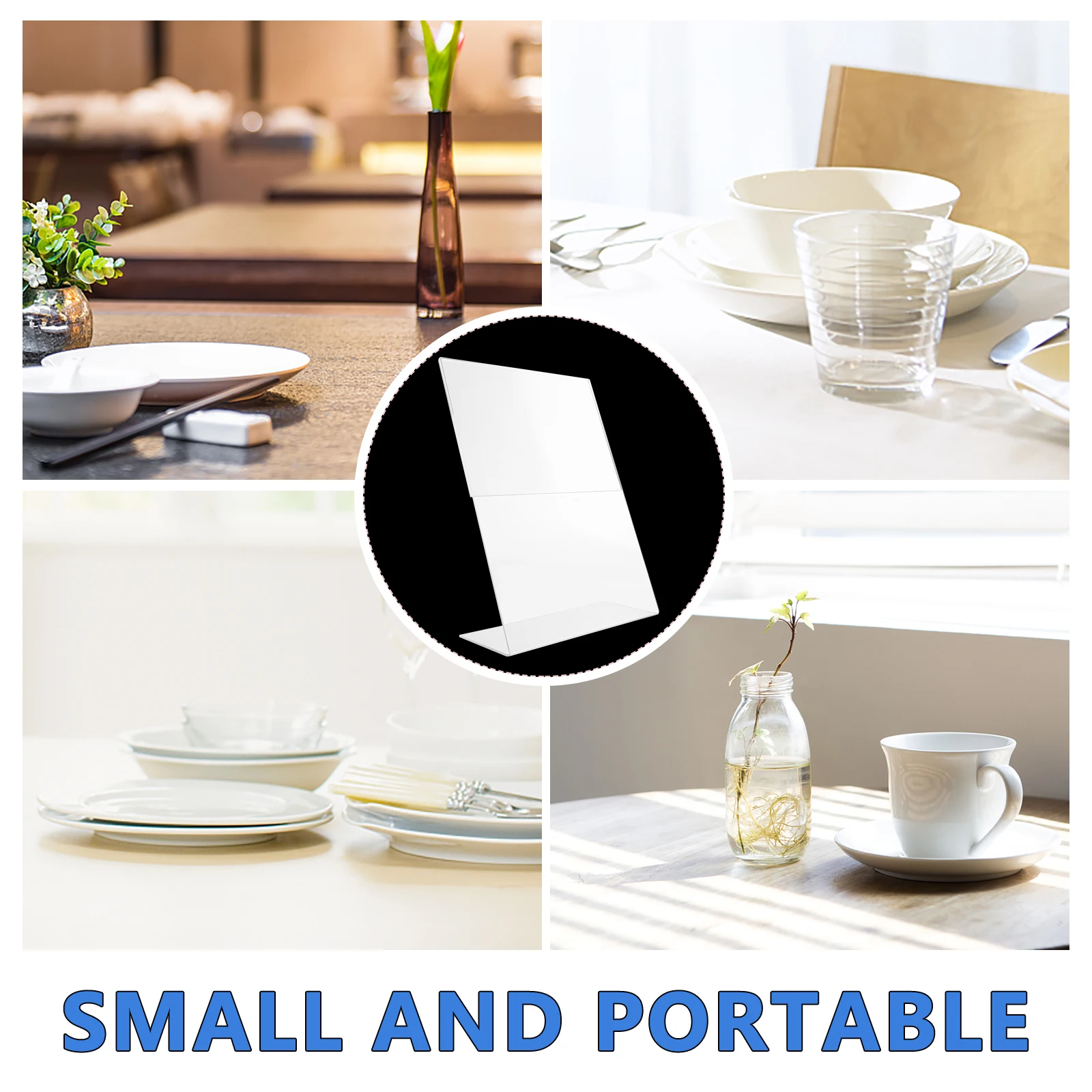 

Acrylic Table Sign Holder A4 210x297mm Clear Display Stand for Desk Bar Counter Menu Signs Stable Performance