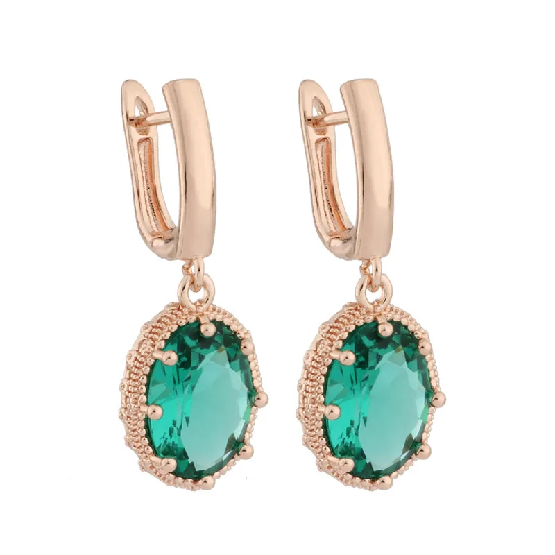 Classic 585 Rose Gold Color Hanging Earrings for Women Luxury Quality Jewelry Fashion 2023 Woman Daily Jewelry