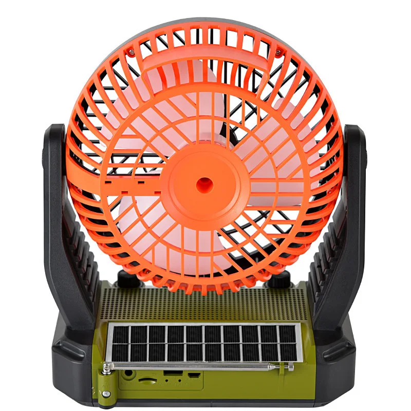 5V Solar Fan Speakers Selling Wireless Bluetooth Soundbox FM Radio LED Lighting Three-in-one Desktop Fan Lighting Audio FP-225-S