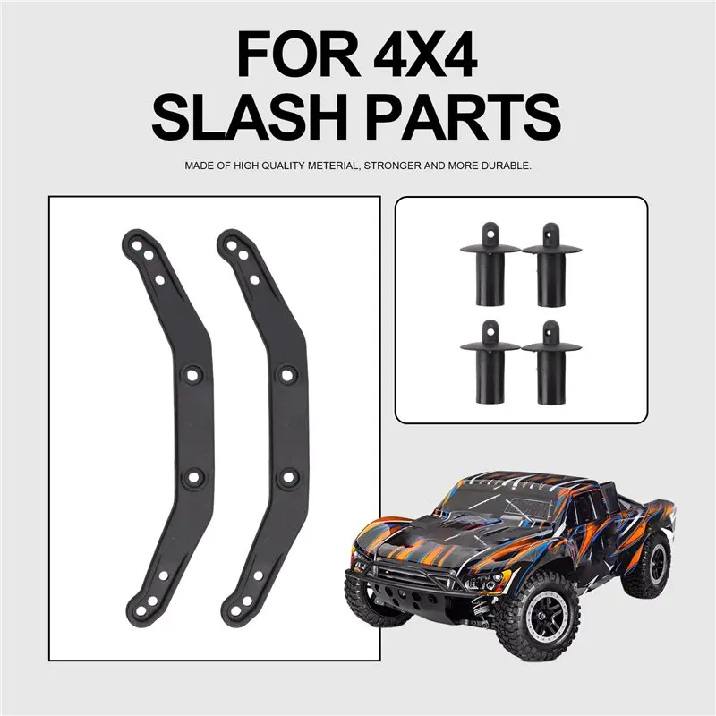 

Кронштейны для крепления передней и задней части кузова FBIL для Traxxas Slash 4X4 VXL, Remo Hobby 9EMO, Huanqi 727, запчасти для радиоуправляемых машин 1/10