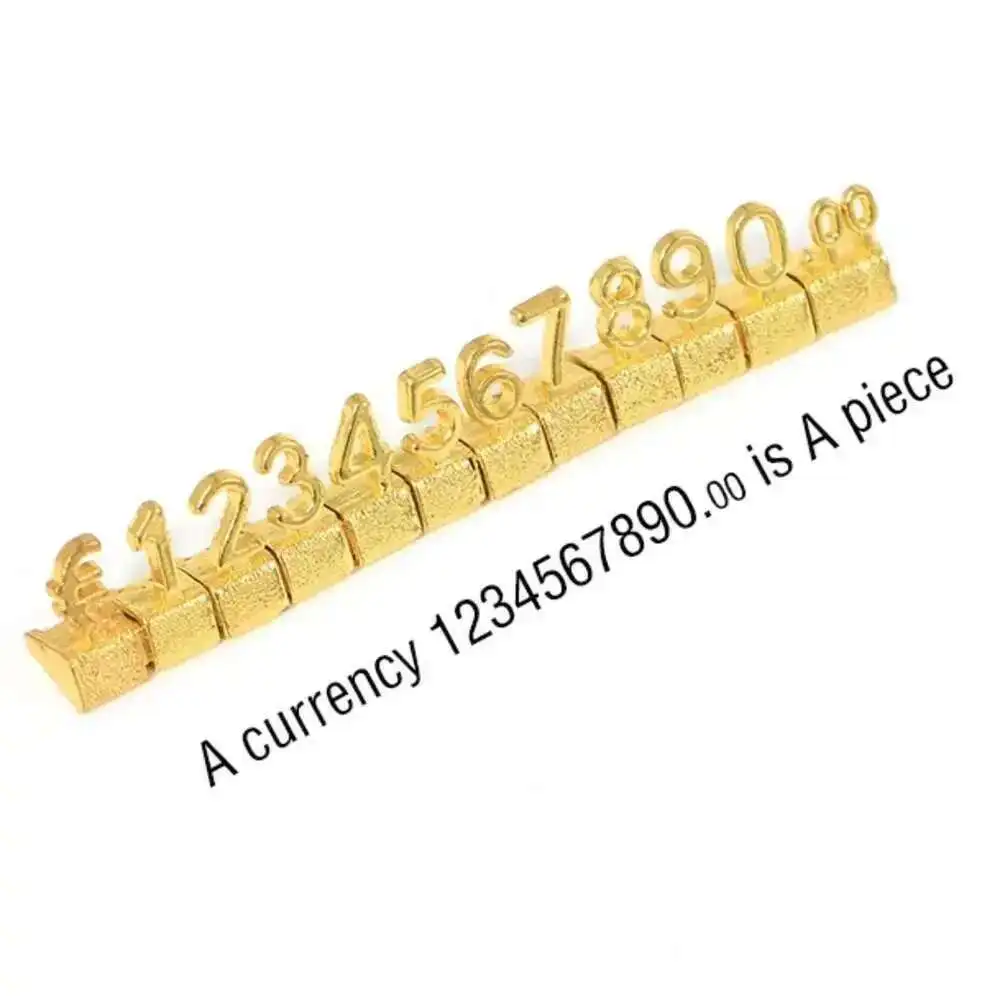 Luxury 3d Metal Shelving Adjustable Price Tag Callouts Price Display Euro Pound Price Numeral Cubes Assembly Lable Blocks Stick