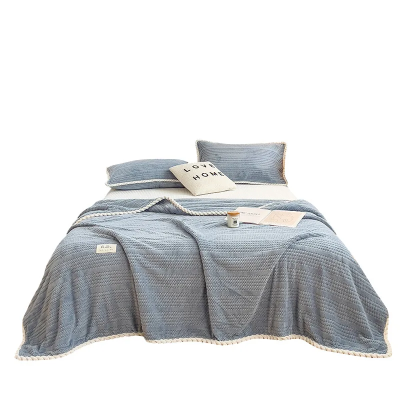 

Class A milk fleece jacquard blanket, thickened extra thick blanket