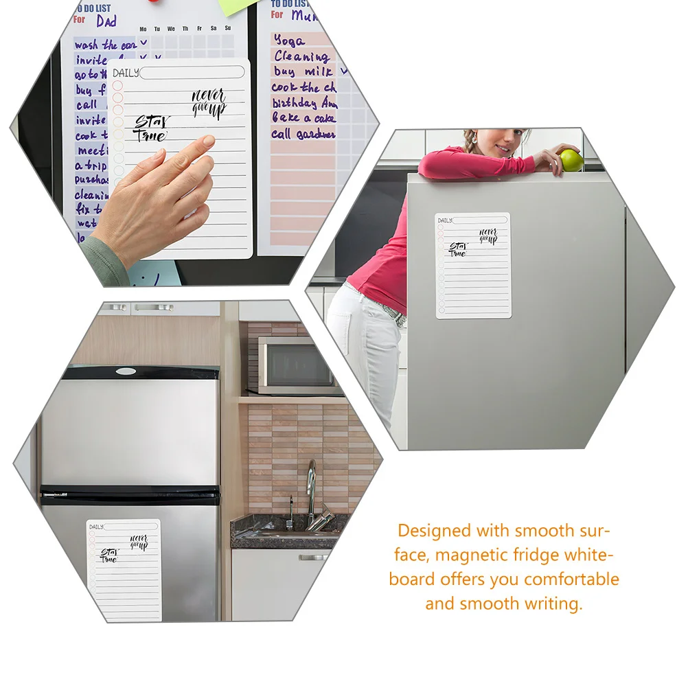 

6Pcs Magnetic Daily Planner Board Reusable Dry Erase Whiteboard for Refrigerator Schedule Chart Magnetic Weekly Planner