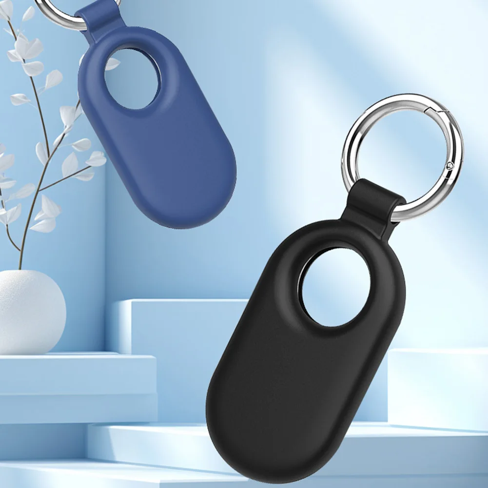 Silicone Case Protective Case Waterproof Soft Protective Sleeve Skin Cover Anti-Scratch with Keychain for Galaxy SmartTag2