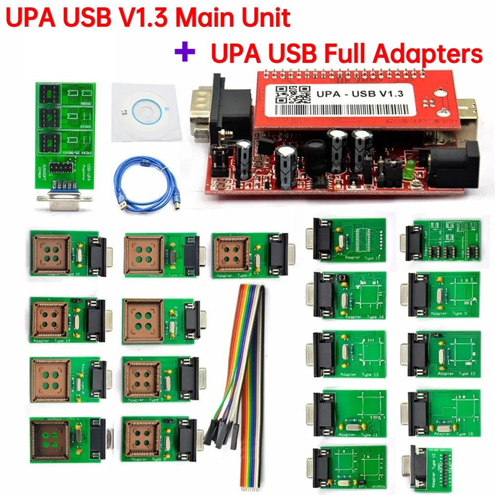 NEWBest Arrival UPA USB Serial Programmer Full Set V1.3 Popular Eeprom Universal Chip Programmer Auto ECU Tool Hot
