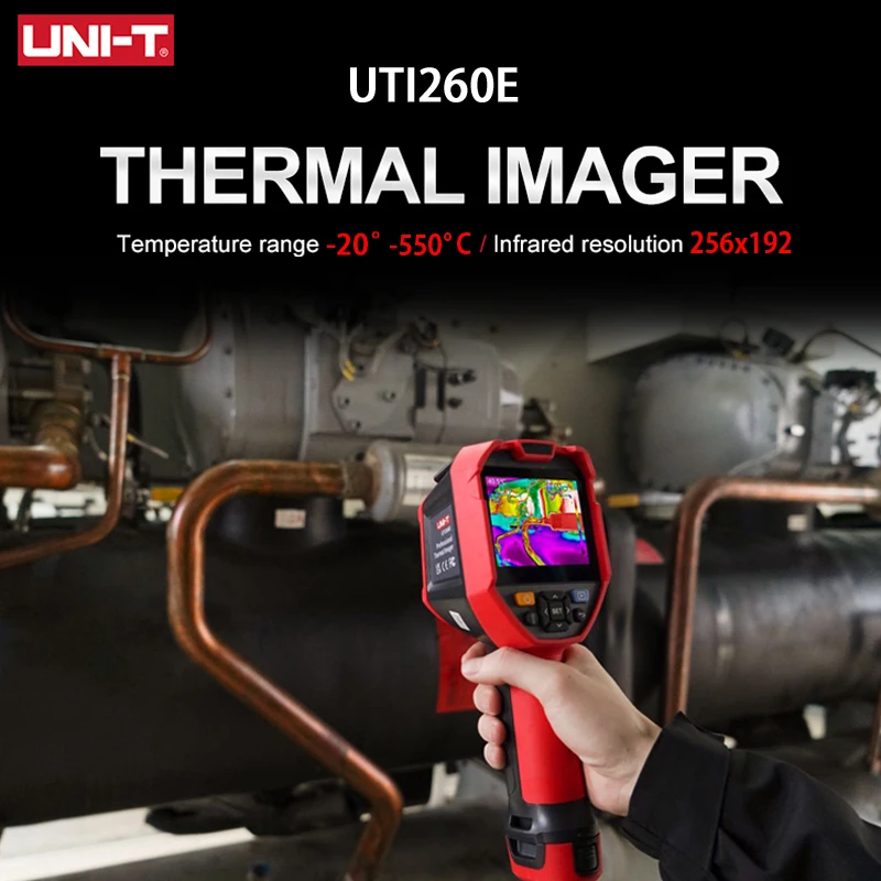 UNI-T-Câmera termográfica infravermelha, testes industriais, aquecimento de piso, circuito PCB, UTi260E, resolução 25Hz, 256x192