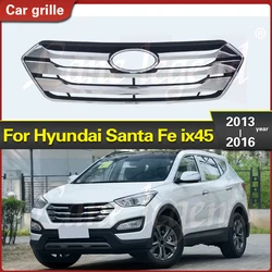 ABS Black Front Grille Around Trim Racing Grills for 2013 2014 2015 2016 Hyundai Santa Fe 3 DM Ix45