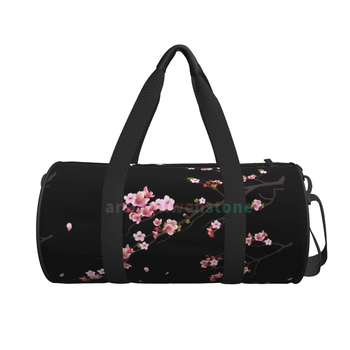 Japanese Sakura Branch Yoga Bag Workout Durable Backpack Handbags Round Outdoor Fitness Bags Travel Duffle Bag