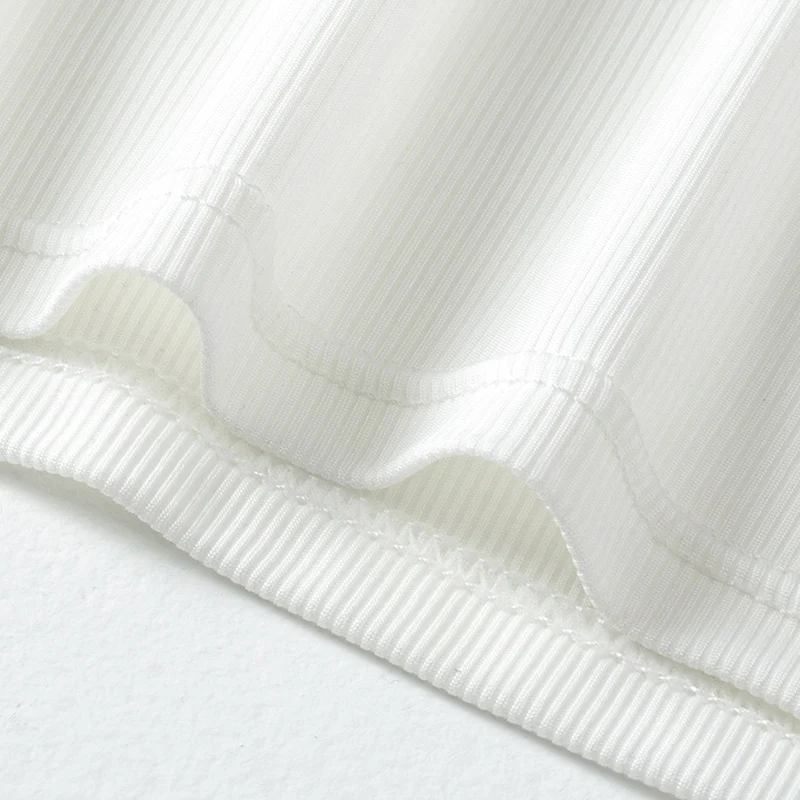 سترة نسائية من فور سيزون بلون سادة متعددة الاستخدامات ورقبة دائرية وحزام كتف عريض، قميص رياضي عصري بقصة ضيقة، قميص كاجوال #6