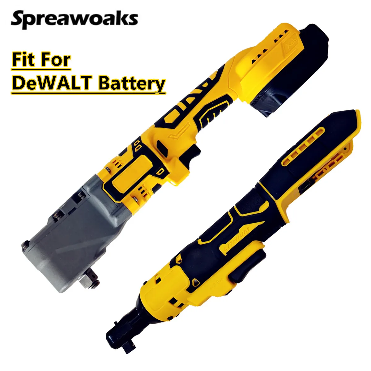 

220/1100NM Electric Ratchet Wrench 3/8'' 1/2'' Cordless Impact Driver Removal Nut Car Repair Tools For Dewalt 20V Battery