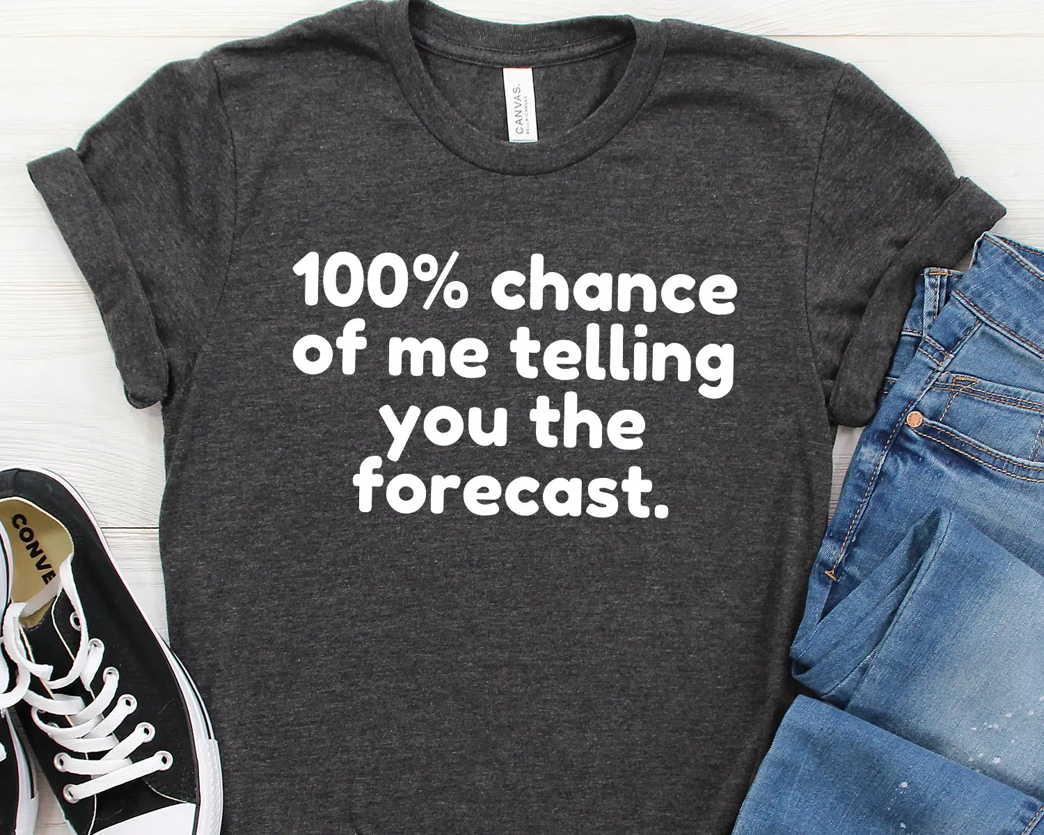 100 Chance of Me Telling You The ForecasT T Shirt Meteorology Student Weather Weatherman Meteorologist