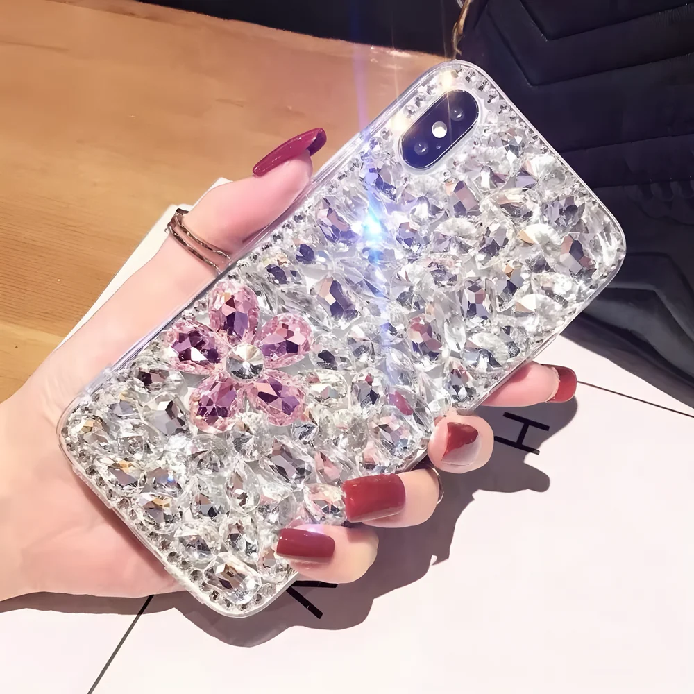 حافظة هاتف فاخرة ثلاثية الأبعاد ماسية لهاتف Honor Magic 7 4 Lite 6 Pro 5G حافظة مرصعة بالجواهر