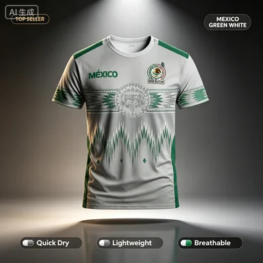 Mexico Fan Style Football Casual Sports Breathable Sport for Competition Training Autumn Daily Wear 3D Print Parent-child Tee