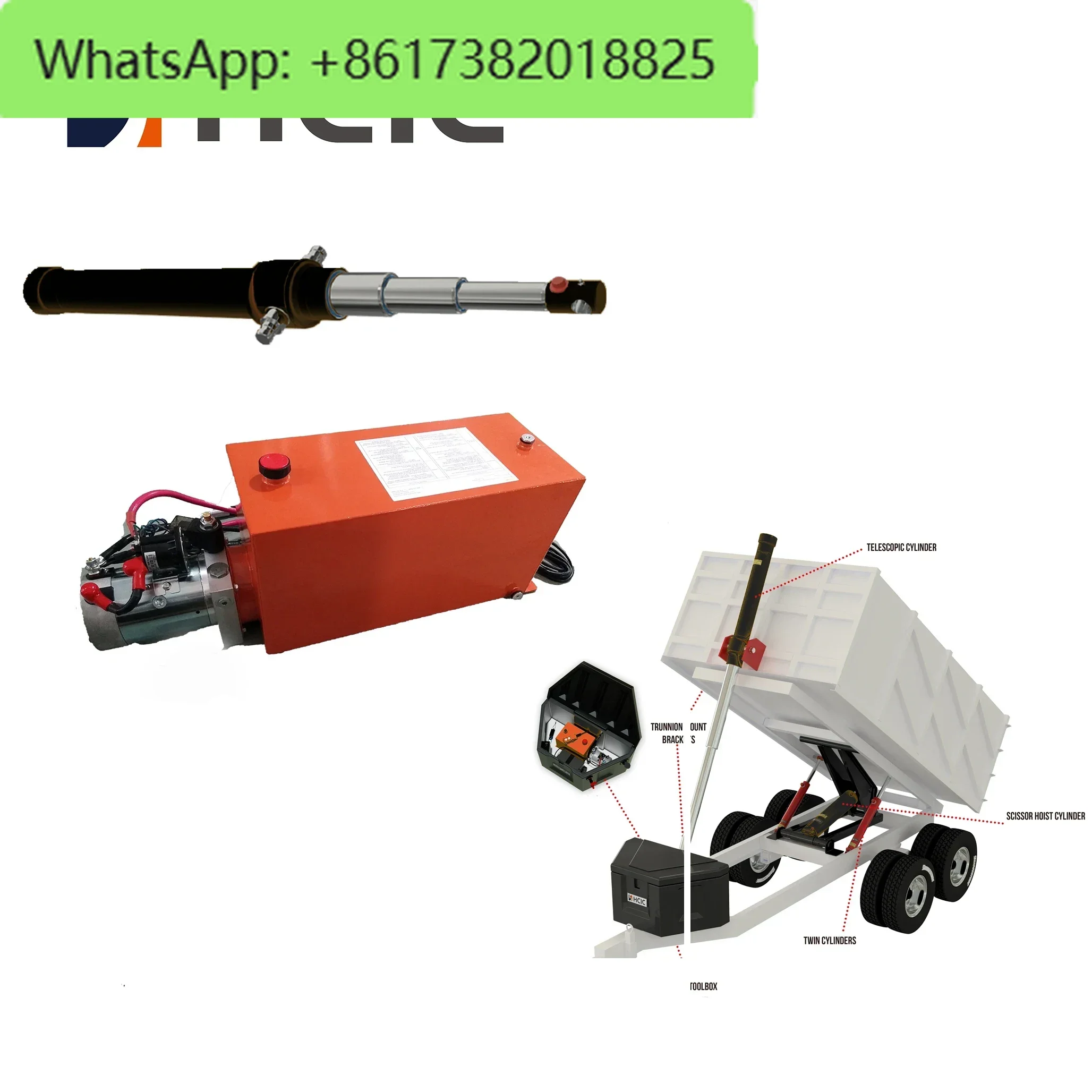 

10Ton Hydraulic Scissor Hoist Kits Dump Trailer Scissor lift Kit