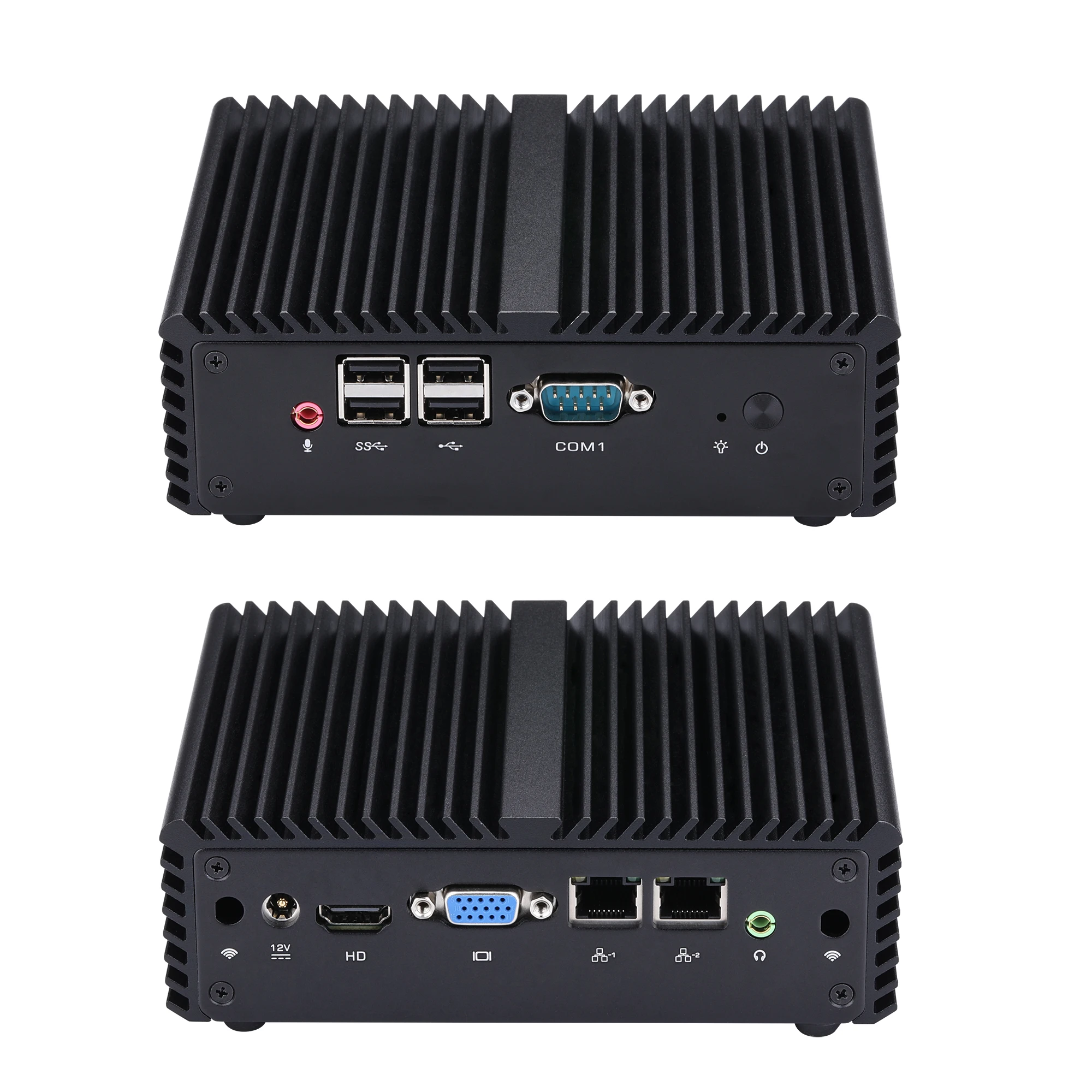 Qotom Mini Pc Host Q210S Q220S with Core i3 i5  Dual Lan  WIN XP/Ubuntu 7x24