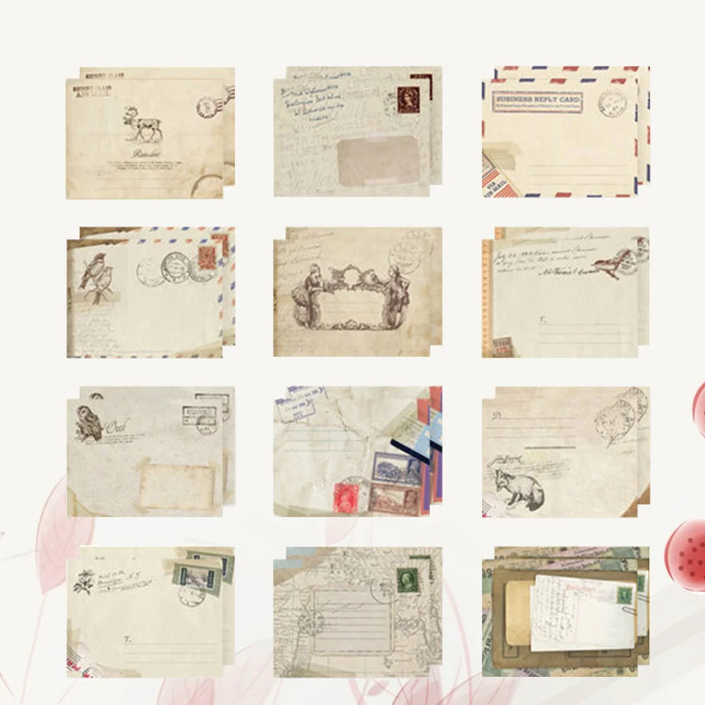 Mini Enveloppes en Papier Rétro, Rangement Pratique, Vintage, Eidi, 48 Pièces