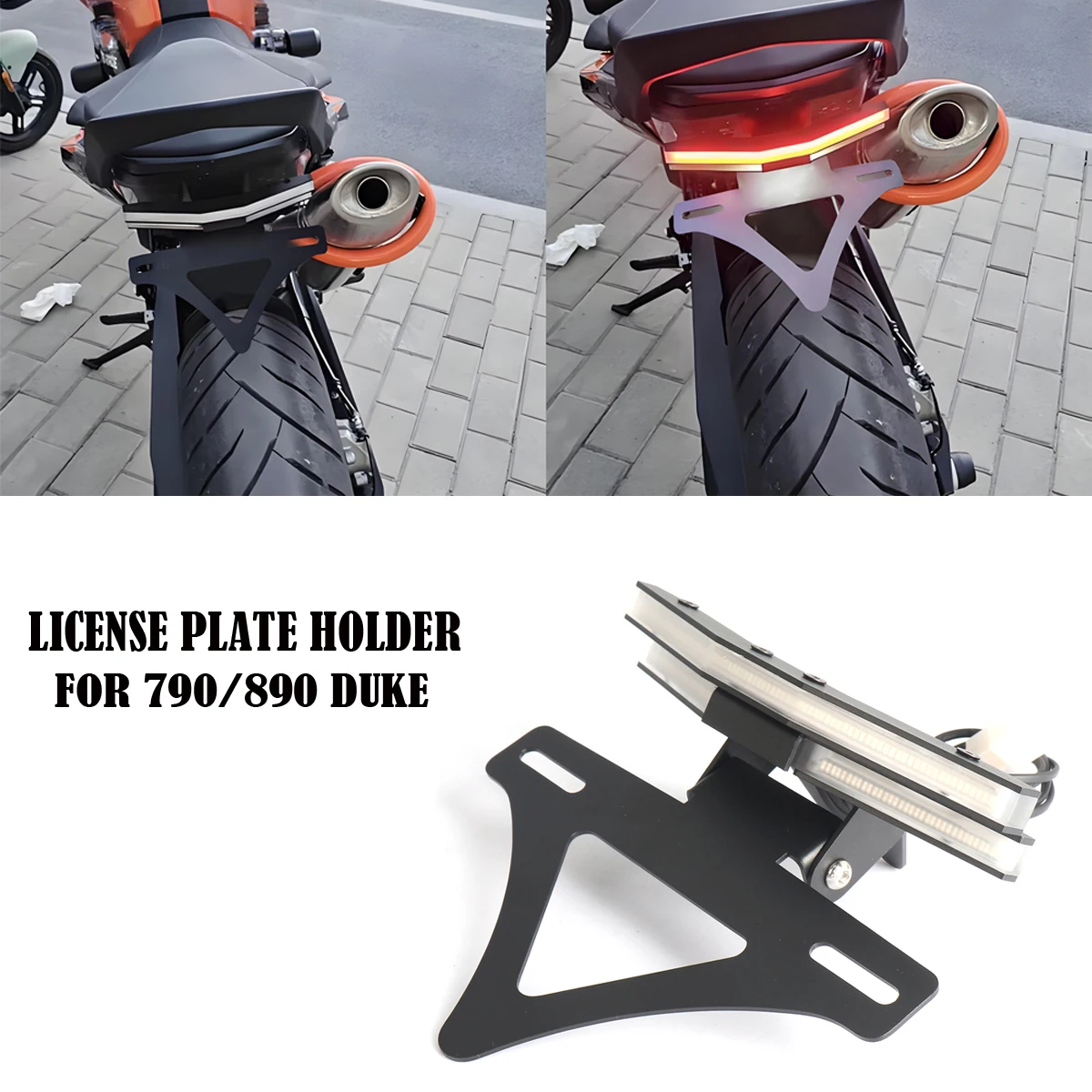 

license plate holder turn signal integrated license plate holder short FOR KTM 790/890DUKE 2018 2019 2020 2021 2022 2023 -2025