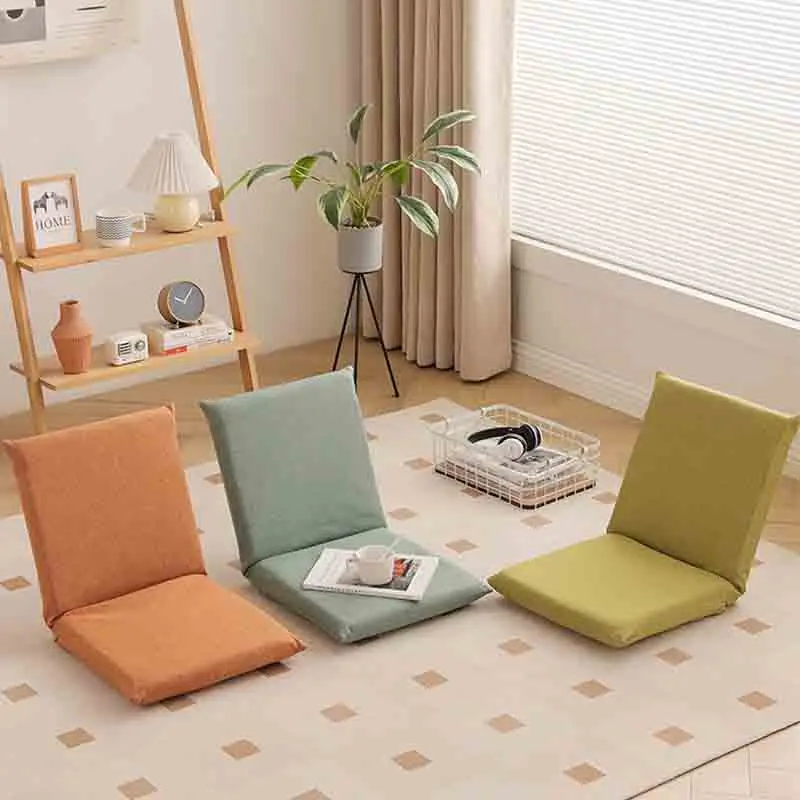 

Foldable Meditation Chair Adjustable Floor Chair With Back Support Lazy Sofa Tatami Seat Legless Chair Home Adults Bed Armchair