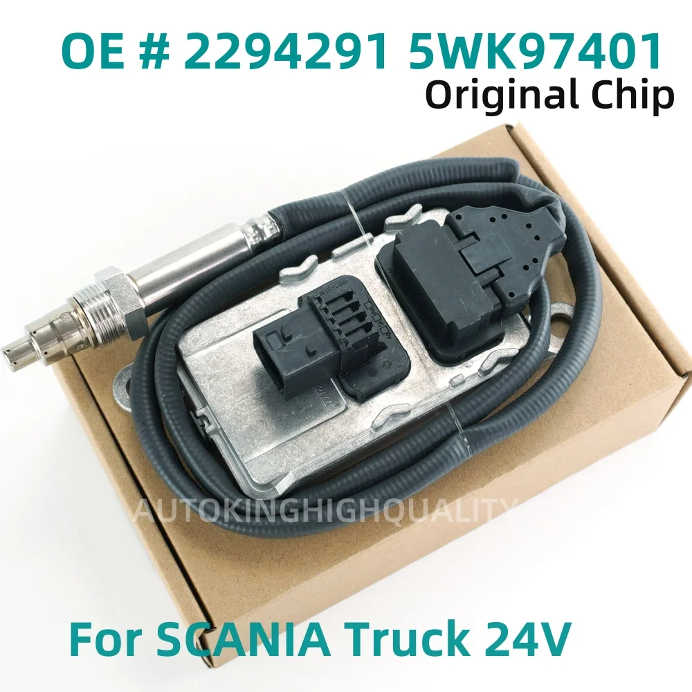 High Quality for NGK Probe 2294291 5WK97401 For Scania Truck Nitrogen Oxygen NOx Sensor 24V 2064769 2247381 2296801