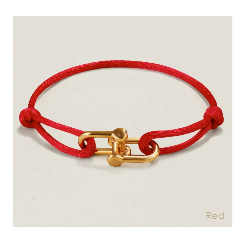 MOONLIGHT Classic Adjustable U-Shape Charm Bracelets for Women High Quality Silk Rope Bracelet Female Jewelry Gifts Wholesale
