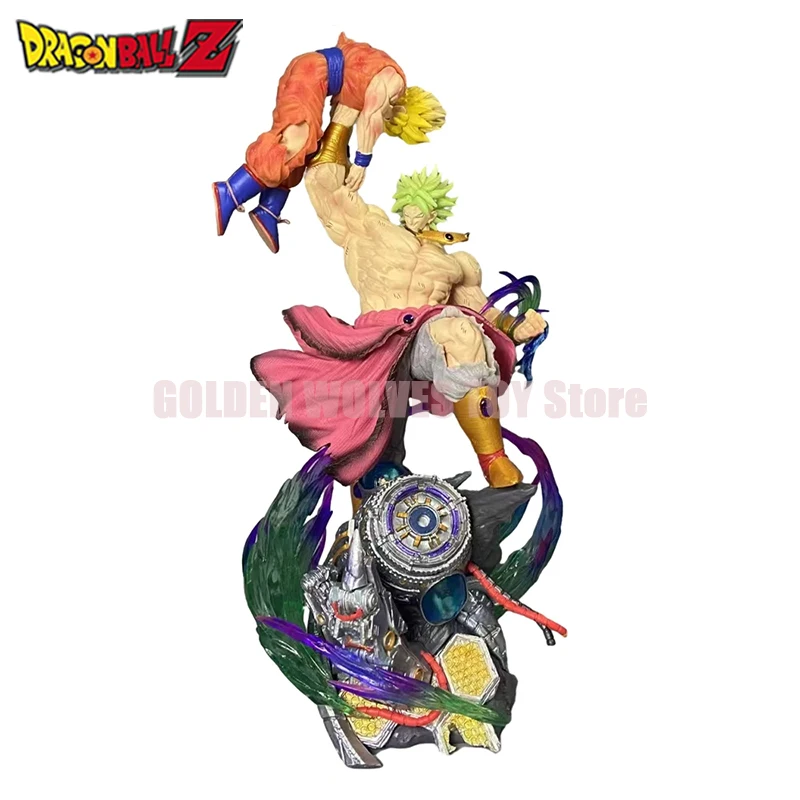 26cm Dragon Ball Anime Figure Gk Broli Vs Son Goku Figures Broly Vs Goku Figurine Statue  Model Collection Toys Christmas Gift