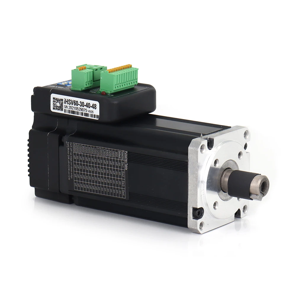 Wavetop-auto 400W Mini Servo Motor with Driver Set, 48VDC 3000rpm 1.27N.m 11.2A 9.6kbps