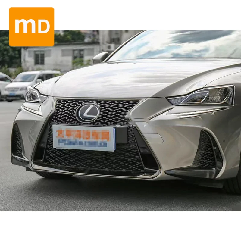 Gloss Black Honeycomb Radiator Grilles Front Bumpers For 2017 Lexus IS300/200/250 Body Kit Guard Car Accessories Upgrade