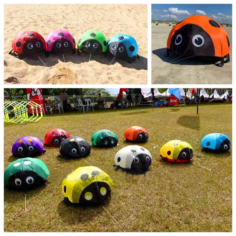 Aquilone coccinella aquiloni morbidi per i bambini possono camminare non volare nylon ripstop gioco all'aperto giocattoli intrattenimento sportivo gioca con aquilone weifang