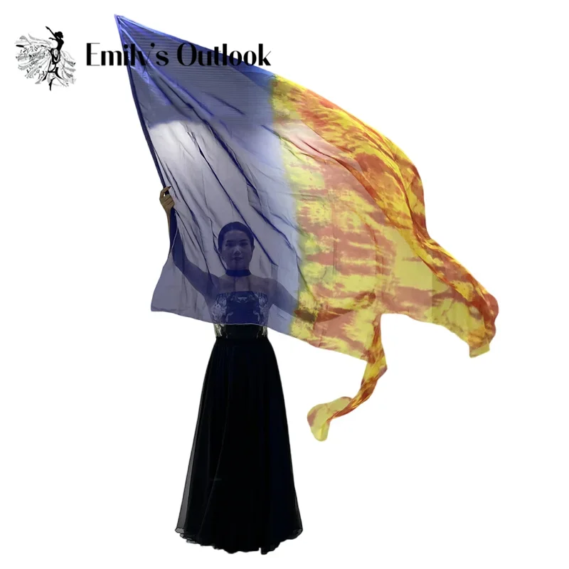 2 szt. Porfetyczny taniec chwały kult Flex flagi 75X55 "półkoleńce taniec Ministerstwo Streamer flagi zewnętrzne Tie Dye szyfonowa jaskółka