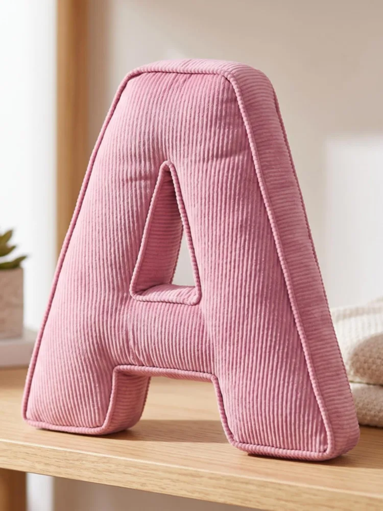 Alfabet 26 Lammetjes Fleece Letter Pluche Speelgoed Kussen Zacht Slaapverzorgend Kussen Voor Peuters Baby's Kinderkamer Foto Prop Verjaardag Cado
