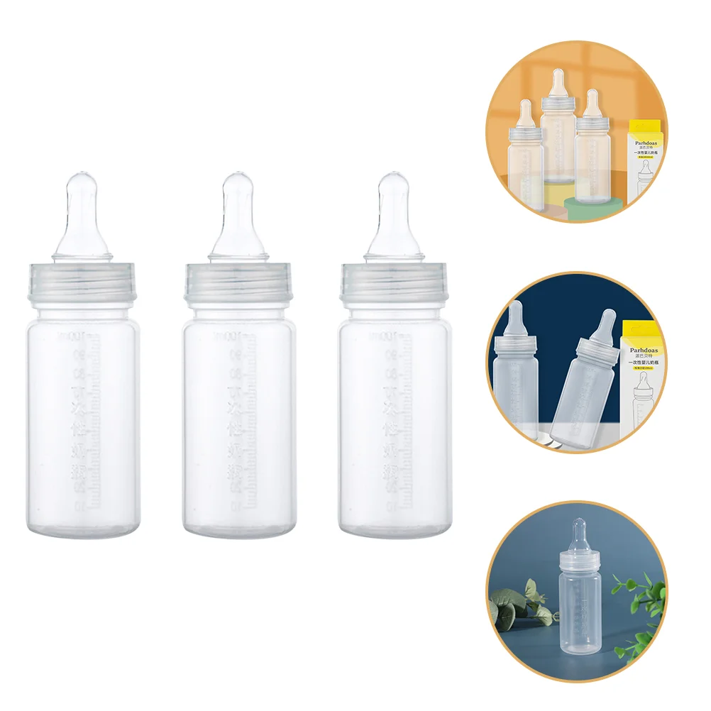 3pcs Disposable Baby Milk Bottle Once-off Milk Feeding Bottle Nursing Bottle Once-off Baby Feeding Bottle