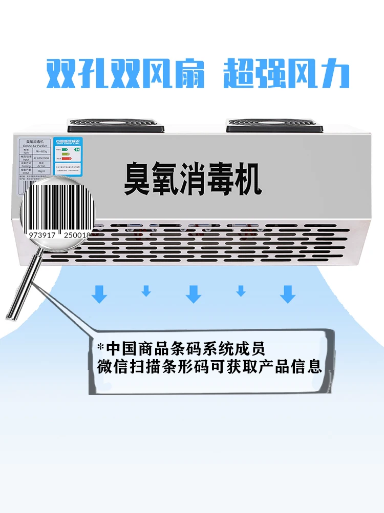 Wall mounted ozone generator disinfection machine, food factory workshop, garbage classification room, commercial 10g 20g deodor