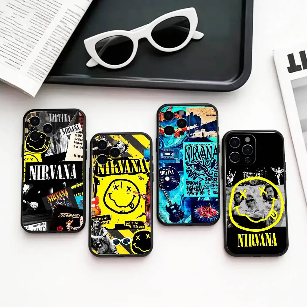 

Grunge band N-Nirvana Phone Case Silicone Soft For IPhone 17 16 15 14 13 12 11 X XR Plus Pro Max Plus