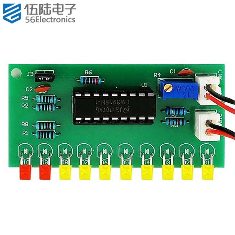 Kit de automontaje de indicador de nivel de Audio LM3915, Kit de bricolaje electrónico, 10 unidades