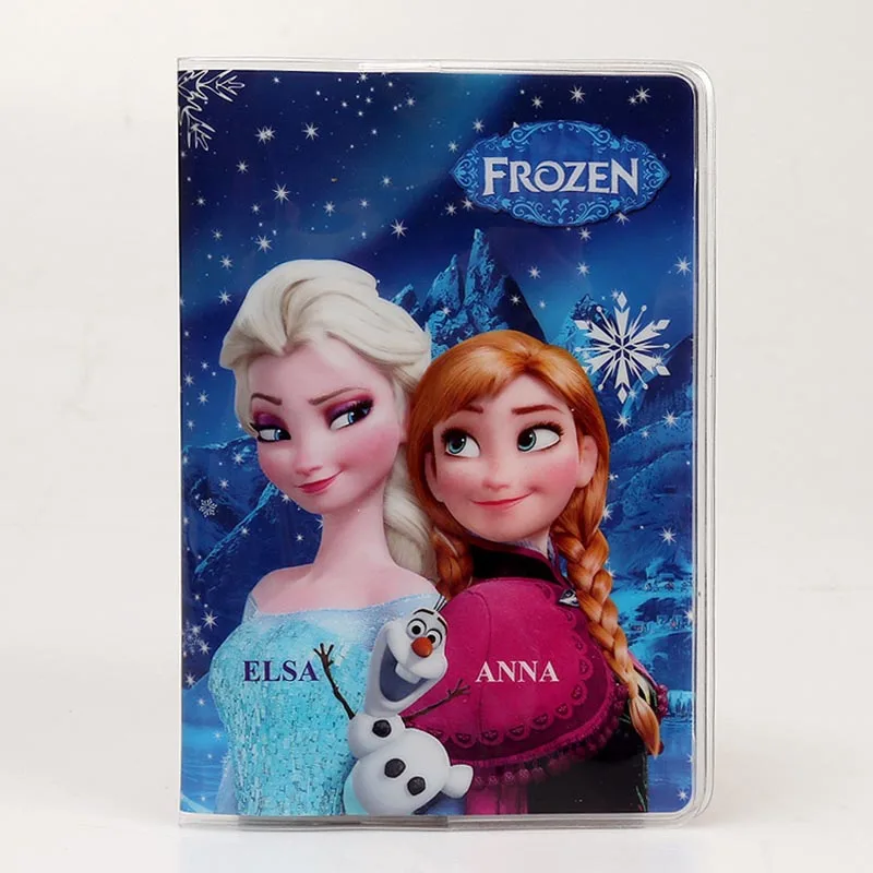 Disney Frozen Elsa Passport Holder PVC Leather Unisex Travel Passport Cover Case Card ID Holders 14cm*9.6cm