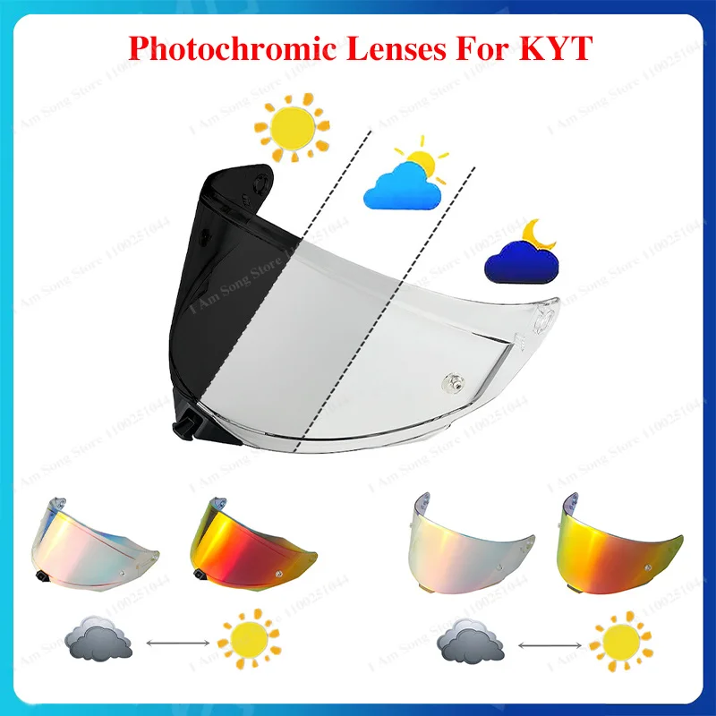 オートバイフォトクロミックレンズ交換用バイザー-kyt-r1r-r2r-tt-course-tt-revo-nfj-gp-ヘルメット用抗-uv-フロントガラスライディングレンズ