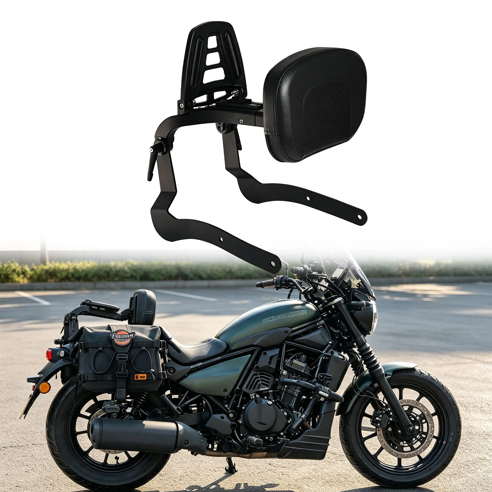 Multi Purpose Passenger Back Rest Sissybar For Kawasaki Eliminator 400 450 500 SE 2023-2026 Motorcycle Backrest Driver Sissy Bar