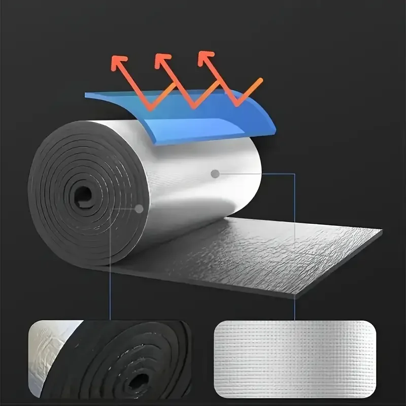 Car Soundproof Mat Proofing Deadener Heat Noise Insulation Deadening Mat Hood Closed Cell Foam Flame-Retardant Car Accessories