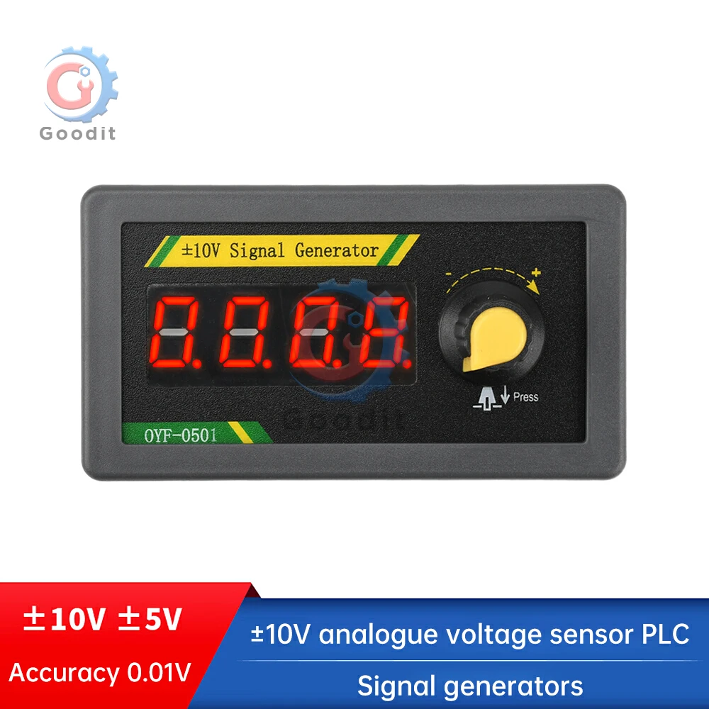 

±10V Precision Signal Generator Rotary Encoder Power Reverse Protection for PLC Sensor DAQ Industrial Calibration Testing Tools