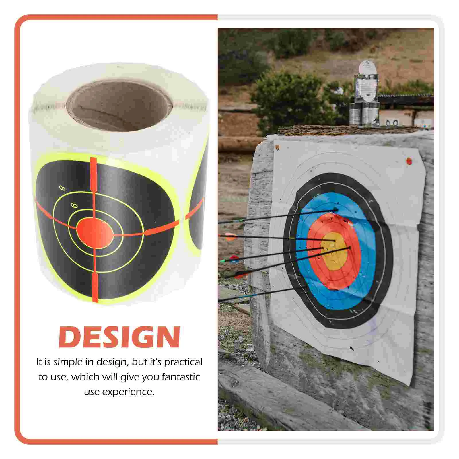 Shooting Targets for The Range Bullseye Sticker Labels Sports Decals Round Adhesive