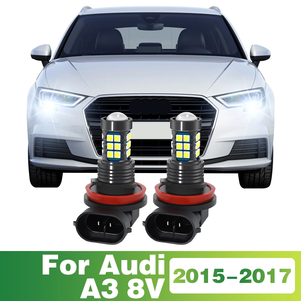 2Pcs LED Lamp Car Front Fog Light For Audi A3 8V 2015 2016 2017 Accessories