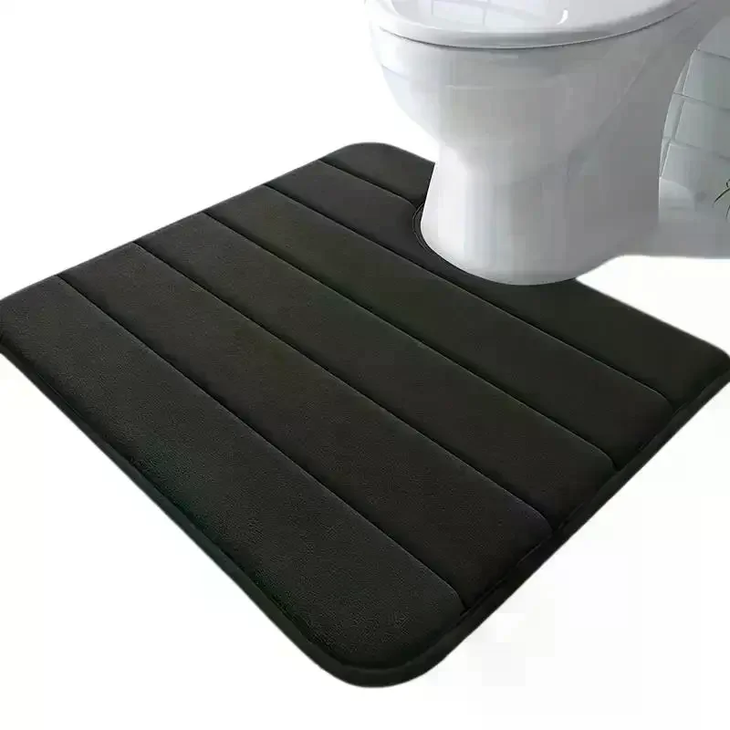 /TPz/Toilet Mat Bathroom Mat Bathroom Carpet Bathroom Carpet Memory Foam Bath Mat Anti-skid Super Absorbent U-shaped