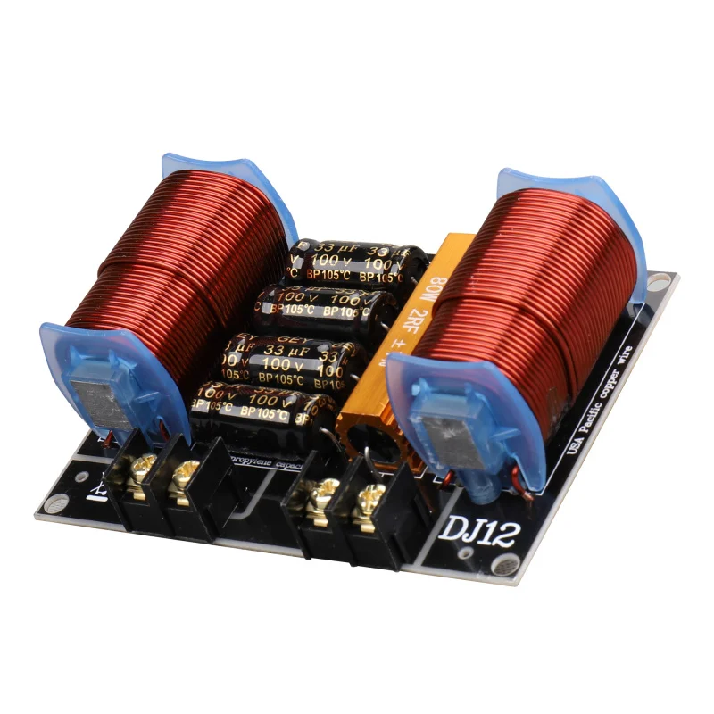 

DJ12 Audio Speaker Crossover Network Metal Frequency Divider10-12Low Bass Distortion-Free Audio10-12Loudspeaker