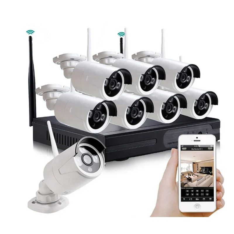 

CCTV 2.4g wireless security system 4CH HD camera wifi kits