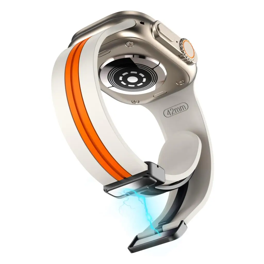 애플워치 밴드 44mm 40mm 45mm 46mm 41mm 49mm 42mm 마그네틱 스트랩 실리콘 코레아 팔찌 iWatch 시리즈 10 울트라 2 9 SE 8