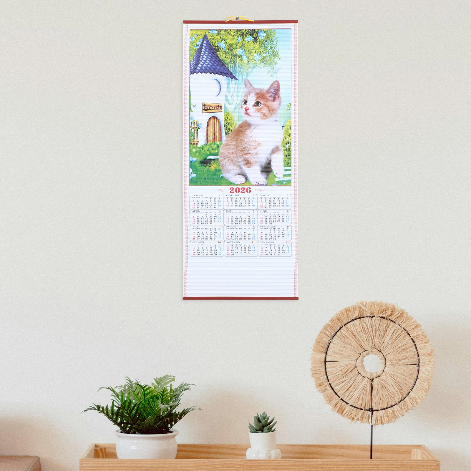 

Chinese New Year Decorations 2026 Calendar Hanging for Aesthetic Wall Yearly Calendars